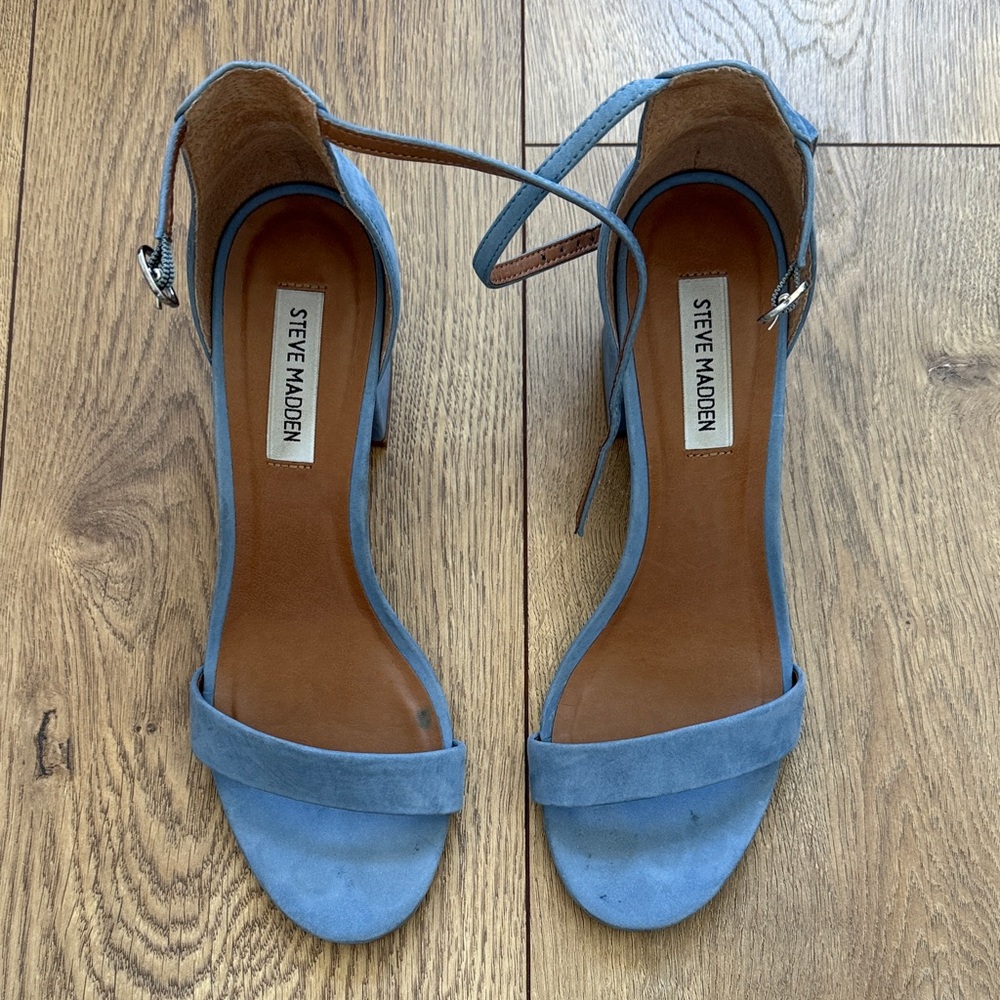 Steve Madden Sky Blue Heeled Sandals